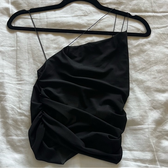 Zara Ruched Tulle Top - Picture 2 of 4